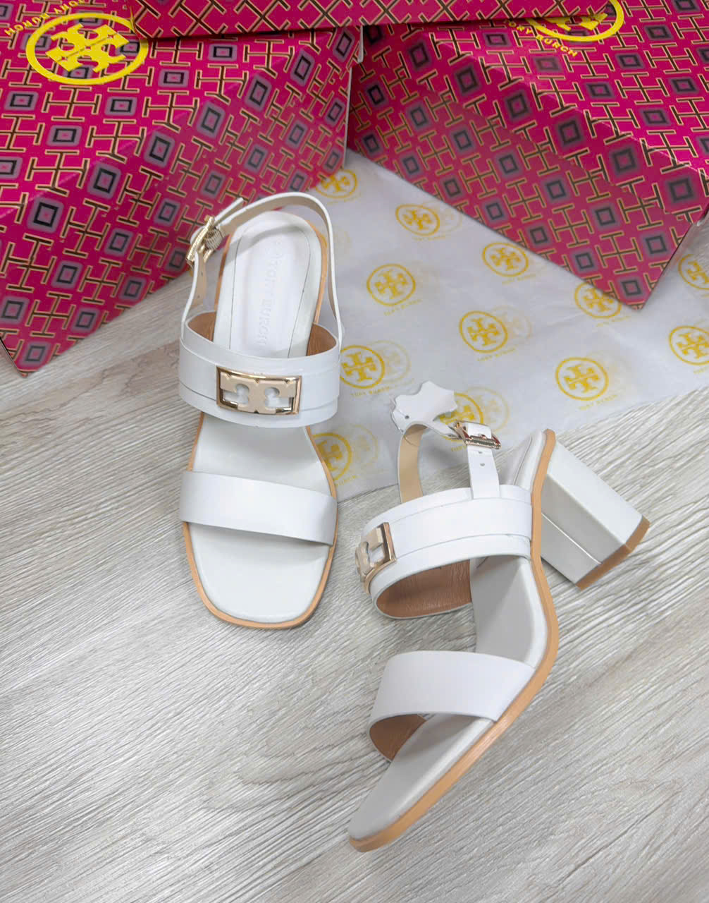 Tory Burch Guốc Nữ Gót 5 Cm