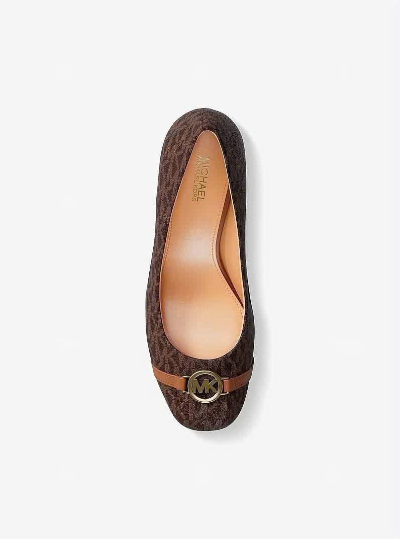 Mk Dori Patent Block Heel Pump